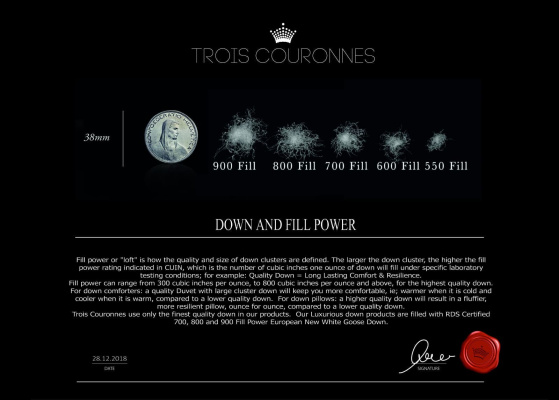 Подушка Trois Couronnes Luxury Selection 3-Chamber Goose Down Firm